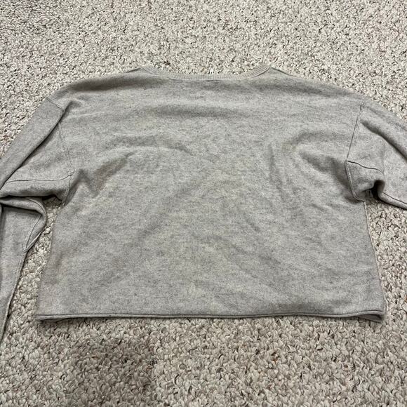 Free People Cashmere Silk Blend Sweater Long Sleeve Sz S Beige Cropped Casual - Picture 7 of 7